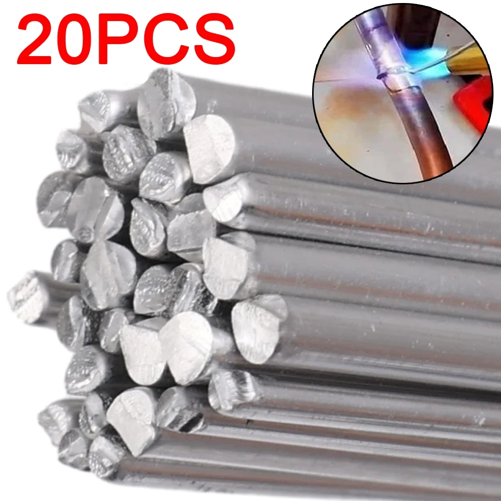 10/20Pcs Aluminum Welding Rods Low Temperature Wire Weld Melt Aluminum Rod for Soldering Copper Iron No Need Solder Powder Tool