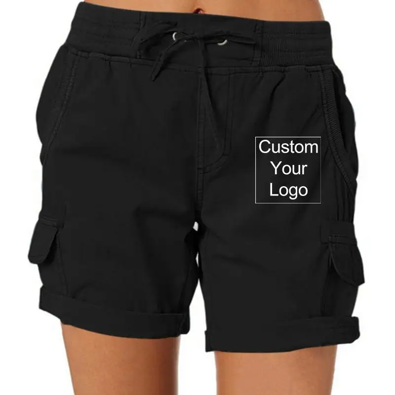 Customize Your Logo Outdoor Casual Golf Active Shorts Women's Hiking Cargo Shorts Summer Loose Bermuda Shorts with Pockets