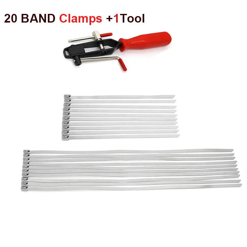 New Auto / ATV CV Joint Banding Boot Axle Clamp Tool with 20 / 40 BAND Clamps Stainless Steel Clamp Pliers Car Banding Tool cv boot clamp,stainless steel clamp clips,clamp pliers,cv axle boot tool