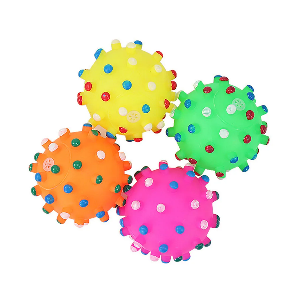 Squeaky Spiky Balls for Dogs - Interactive Pet Toy for Small & Medium Breeds | Pet Supplies