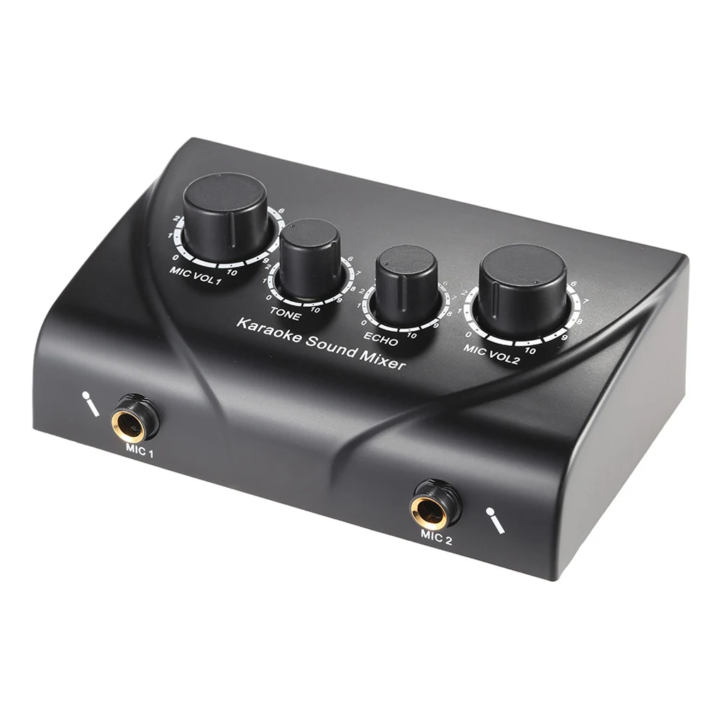 Tragbare Karaoke Sound Audio Stereo Echo Mixer Dual Mikrofon Eingänge Rca Kabel Power Adapter Für Tv Pc Smartphone Verstärker S199Ecd9C0D68430Fa5C584E13B47195En