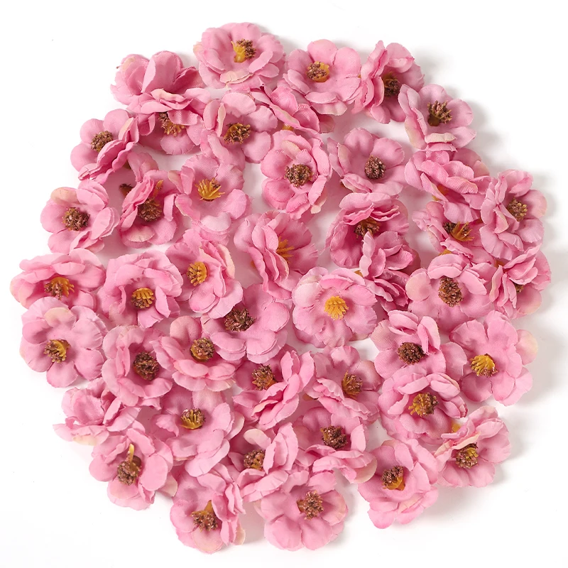 30/50pcs künstliche Blumen Köpfe 3cm gefälschte Blumen für Wohnkultur Hochzeit Hochzeit Dekoration DIY Handwerk Girlande Geschenk zubehör – Detail 6