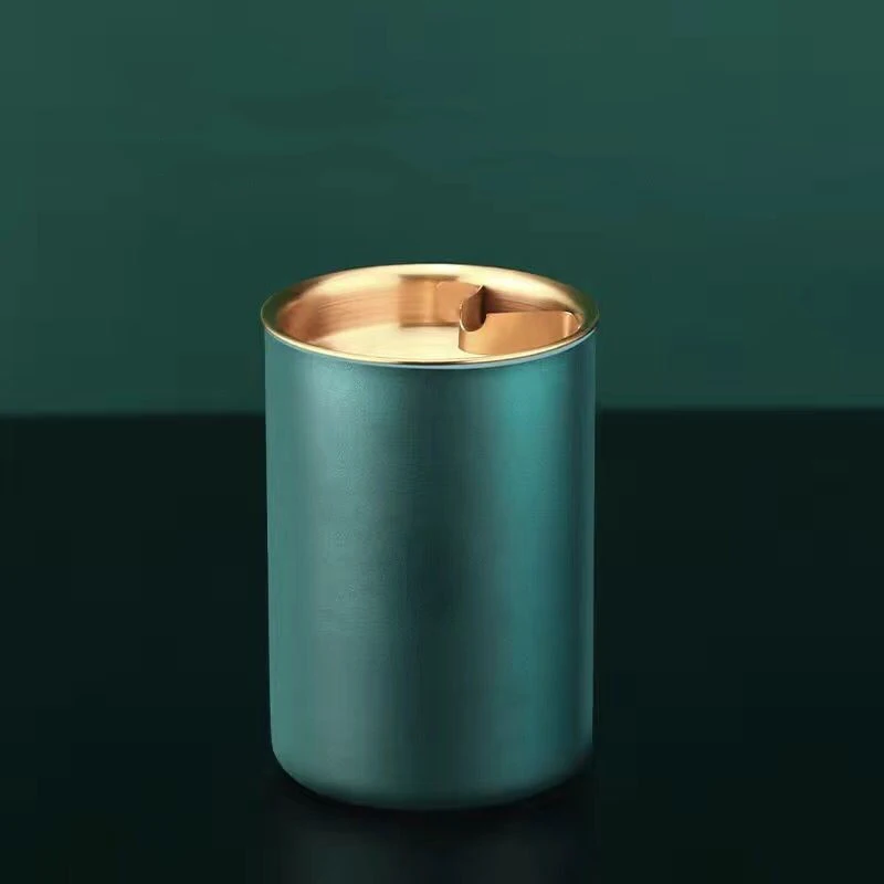 Creative Stainless Steel Ashtray Funnel Cover Anti-Fly Anti-Fall Household Car Use silicone ashtray air purifier ashtray wood ashtray cigarettes ashtray portable ashtray stainless steel ashtray metal ashtray ceramic ashtray