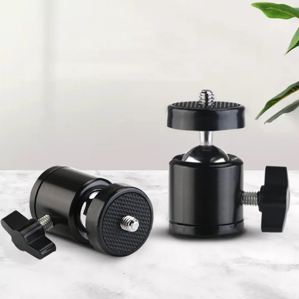 

2 Pcs Ring Light Hot Shoe Adapter Cell Phone Stand 360° Rotatable Ball Metal Mount