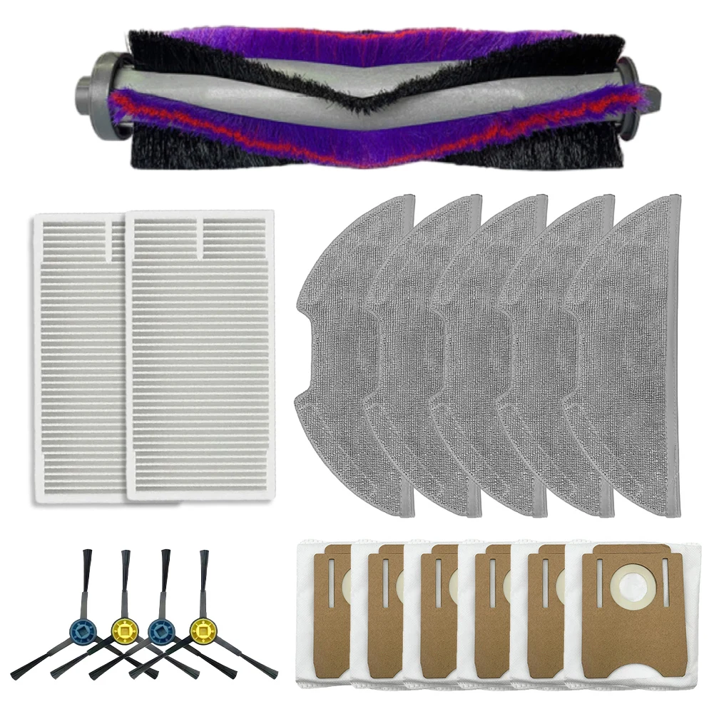 

Эффективная основная и боковая щетка, эффективный фильтр, многоразовая ткань для швабры, сменные детали для Obode A8 + для ETA, для Aurum PRO 6241