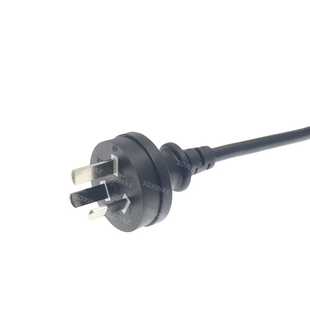 Australian 3-Prong Plug IEC320 C13 to Right-Angle Power Extension Cable