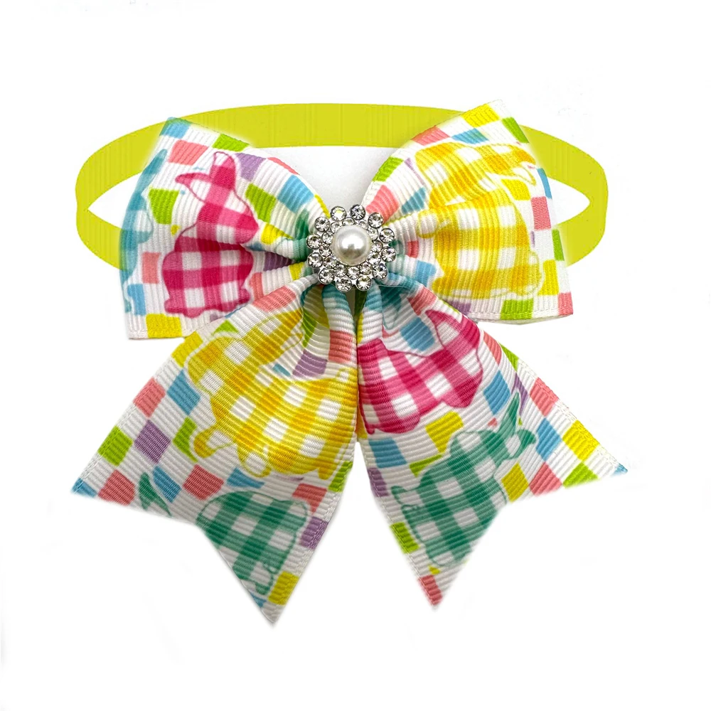 50/100pcs Dog Bow Tie Easter Rabbit Style Dog Bowties Neckties Collar Pet Supplies Pet Grooming Accessories for Small Dog Cat 6
