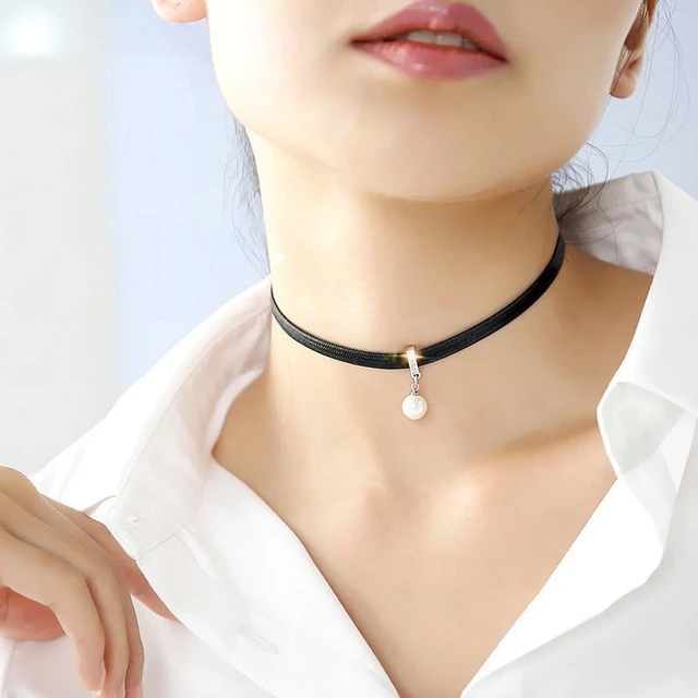 Minimalist Style Star Charm Chokers for Women Vintage Punk Jewelry, Jewels Gothic Short Black PU Leather Necklace Choker Party Gifts,Temu