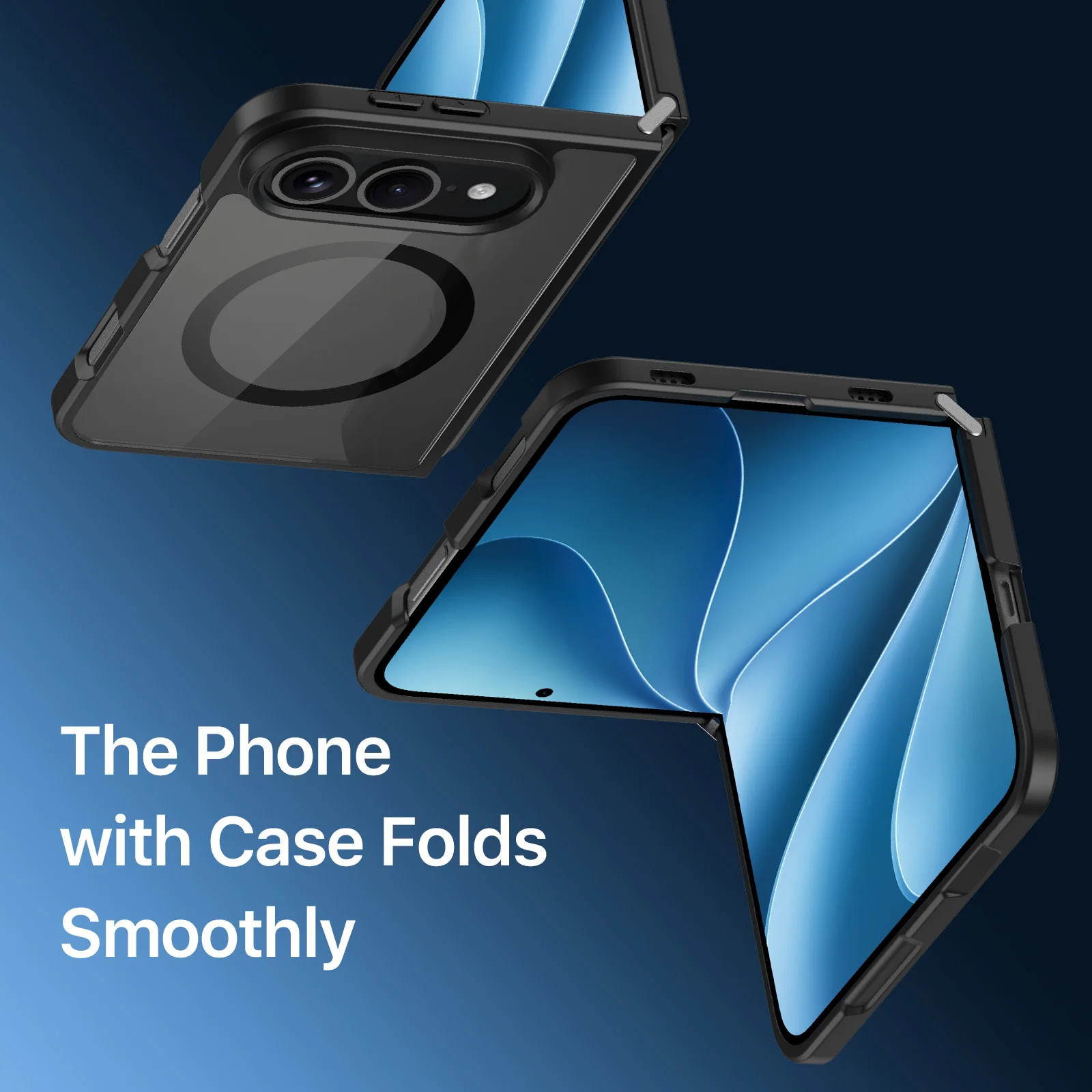 Clear Magnetic Case with MagSafe Compatibility - Shockproof Transparent Back Shell