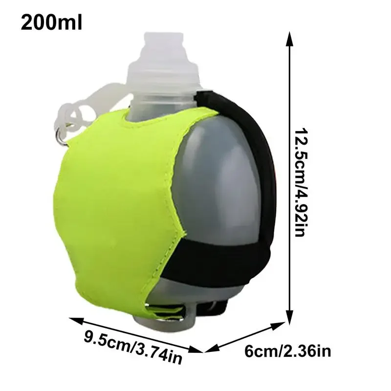 Sports Water Bottle Portable Water Bottle Sport Wrist Silicone Running Hands Free Foldable Leakproof