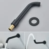 POIQIHY Brushed Gold Bathtub Faucet Wall Mounted Waterfall Bath Shower System Embedded In Wall Tub Water Tap Shower Mixer Faucet 6
