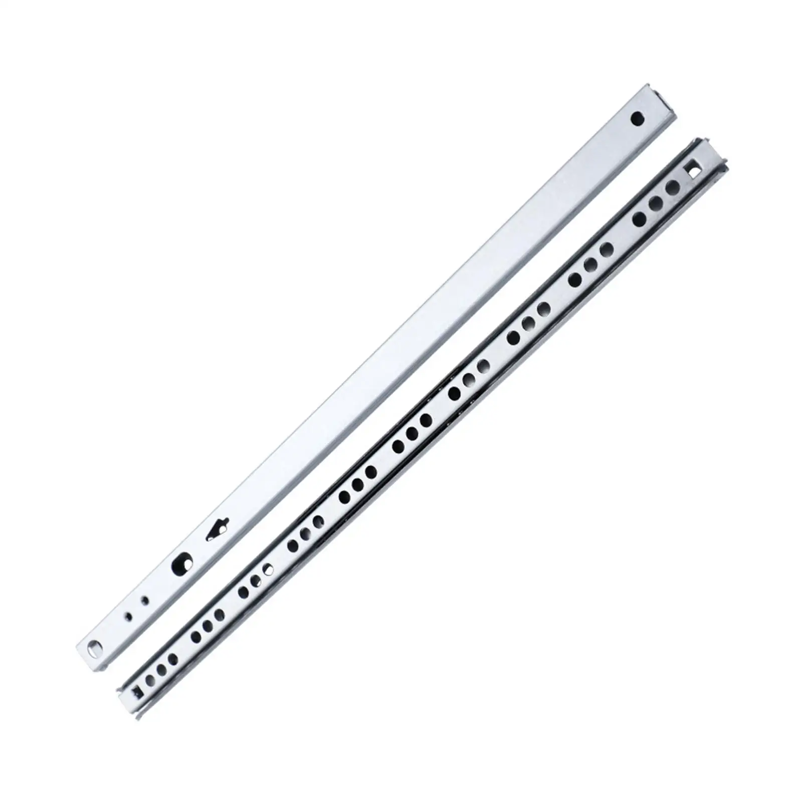 2x 서랍 슬라이드 서랍 레일 스틸 양방향 17mm 폭 레일 트랙, 드레서용 캐비닛 서랍 슬라이드