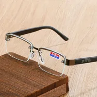 Lunettes de lecture demi-monture pour hommes et femmes, monture carrée, lunettes de presbytie, + 1.0 à + 4.0, mode 4