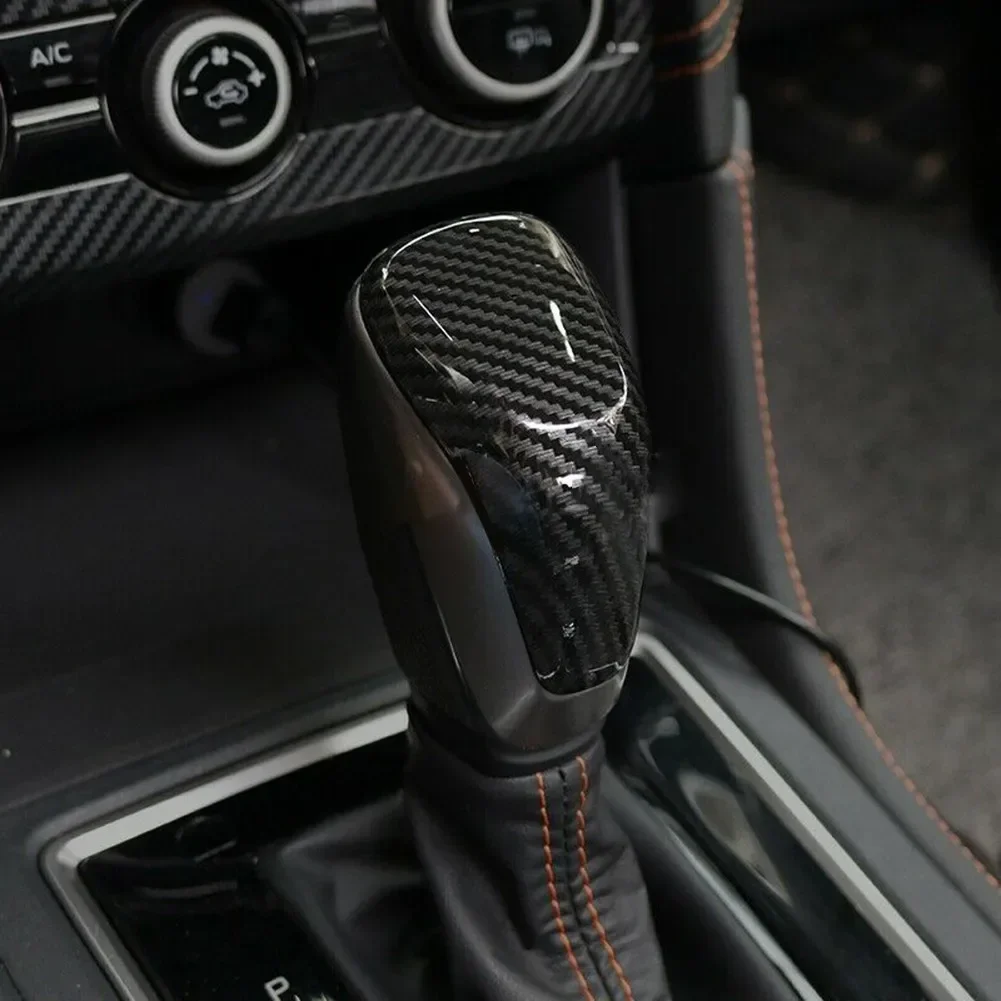 1 Pcs Gear Shift Cap For Subaru Crosstrek Forester Impreza Carbon Fiber Gear Shift Lever Knob Cover Dry Carbon Speed