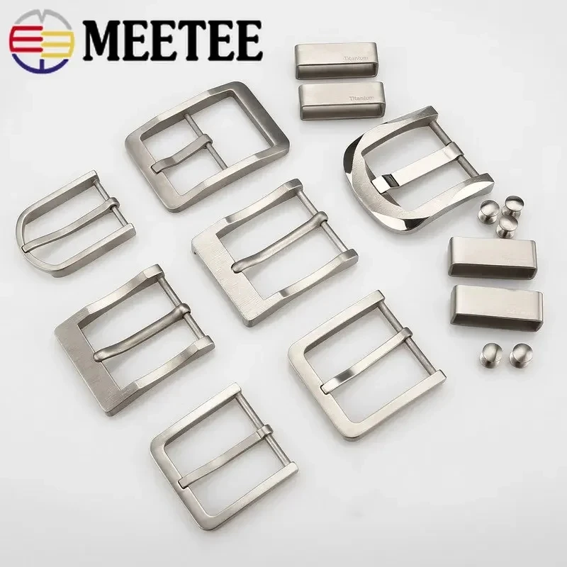 

1Pc 25-40mm High-grade Pure Titanium Alloy Belts Buckles Anti-allergy Pin Buckle Head Clip DIY Jeans Leathercrafts Accessories