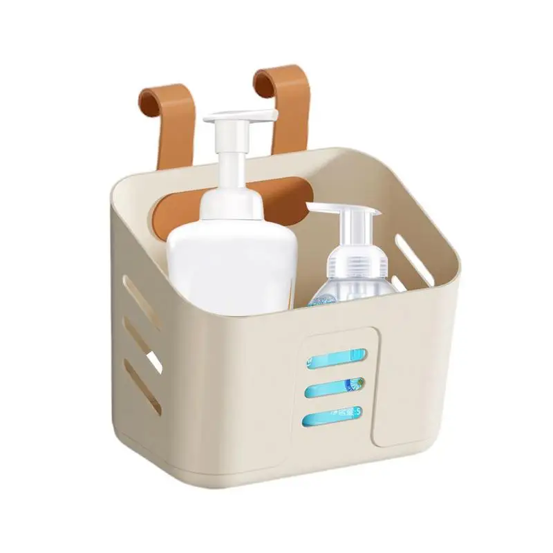 

No Punch Kitchen Drainer Basket Floating Bathroom Holder Organizer Kitchen Accessories For Seasoning Jars Garlic Handwashing