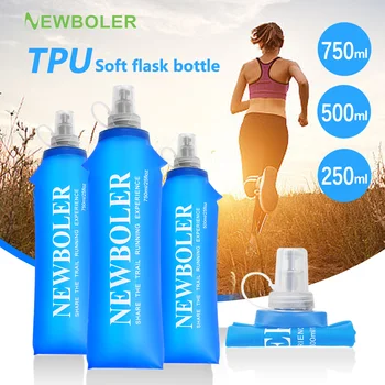 250/500/750ML Foldable Silicone Soft Flask Water Bottle Outdoor Sport Travelling Running Kettle Hydration Pack Bag  Water Bottle 1
