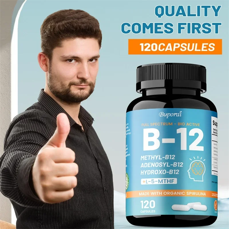 Vitamin B12 - Supports Energy Metabolism, Nervous System, Cell Health, Heart, Immunity and Red Blood Cell Formation