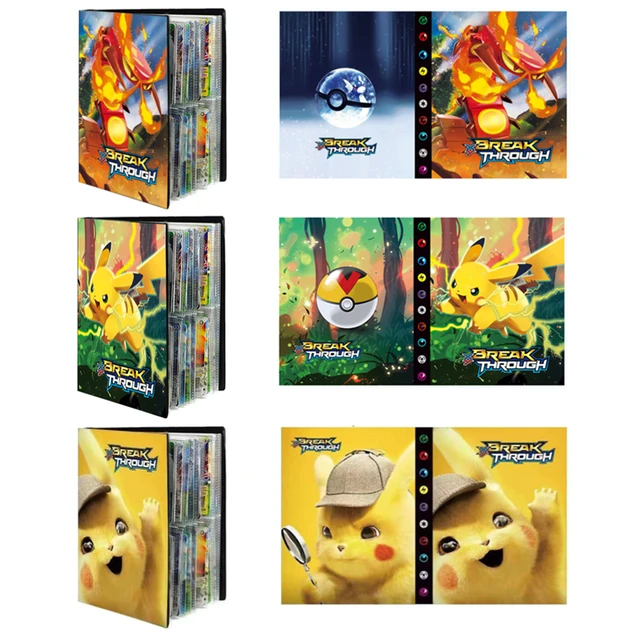 240 Cards Pokemon Album Book Collection Holder Pocket Anime Map Game Card Binder Folder Top Loaded List Toy Gift For Kids 6