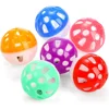 6/100Pcs Cat Toy Balls Pet Cat Kitten Play Plastic Balls with Jingle Bell Pounce Chase Rattle Toy Cat Toys Bulk Random Color 3