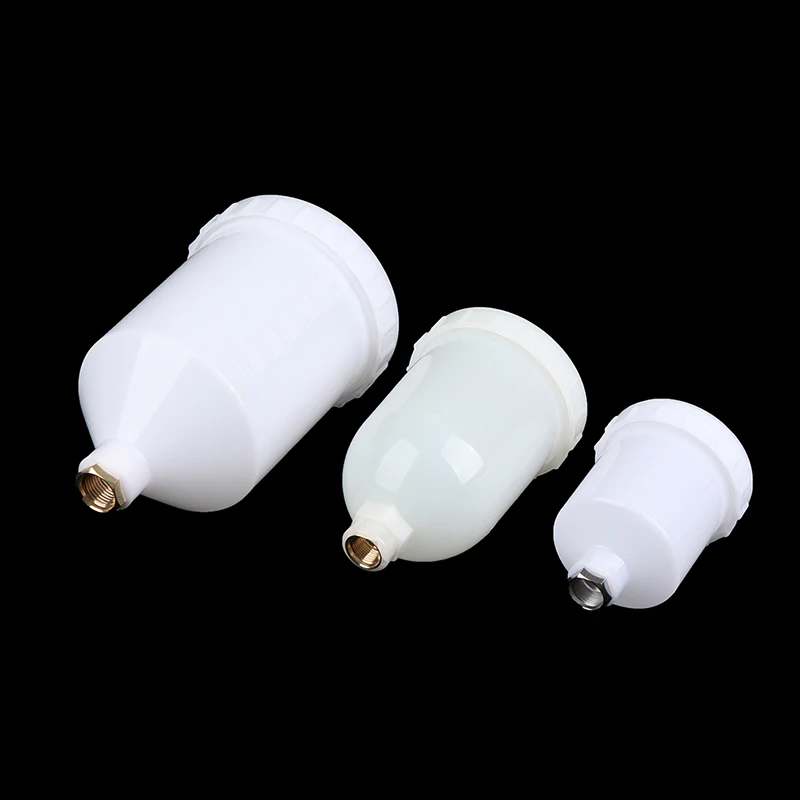 125/250/600ml Plastic Spray Paint Cup Sprayer Cup Air Gravity Feed Paint Spray Pot Thread Connector For Gun Parts