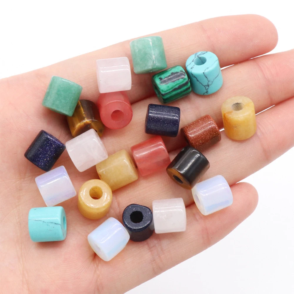 

Mineraali 9x9mm Natural Cylinder Gemstones Beads Round Healing Crystal Column for Jewelry Making DIY Bracelets Earrings Pendants