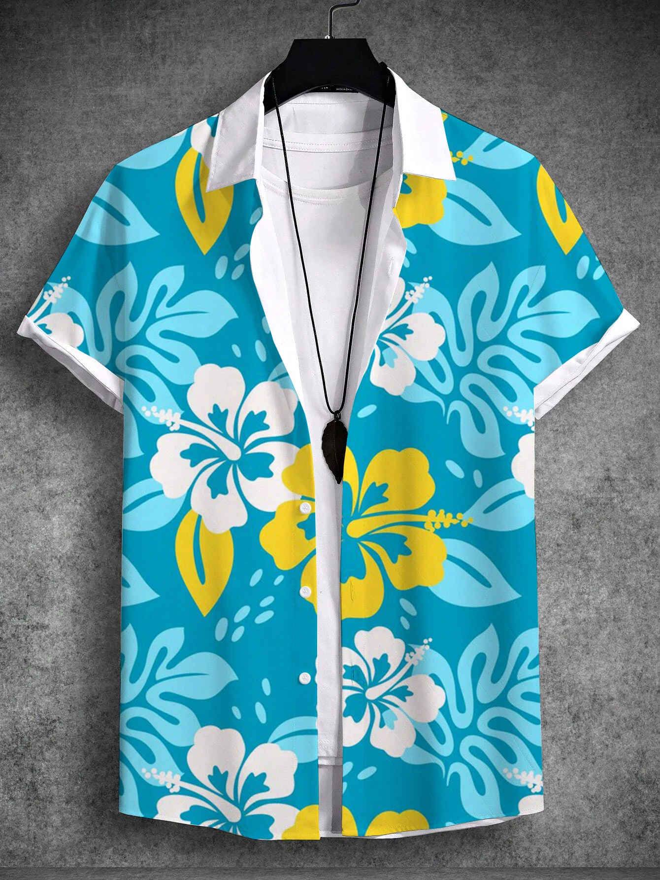 

New Summer Men's Shirt Tropical Plants Graphic 3D Print Fashion Shirts Short Sleeve Tops Streetwear Loose Casual Hawaiian Shirts