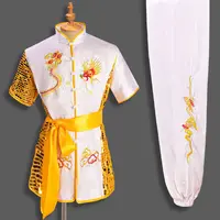 Uniforme traditionnel chinois Dragon Wushu pour hommes et femmes, ensemble de vêtements Kung Fu, uniforme d'arts martiaux, chapelle Tai Kleding, taoïste ShaCrists 5