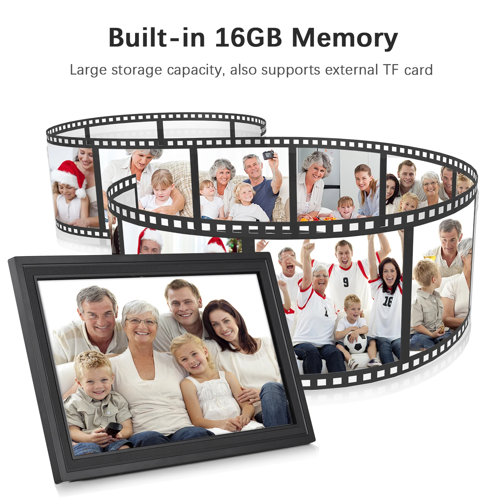 Wifi 3k Digital Photo Frame With Touchscreen Lcd And 32gb Memory