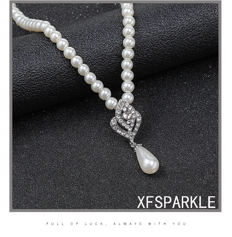 Pearl necklace set clavicle chain alloy for woman gift China's