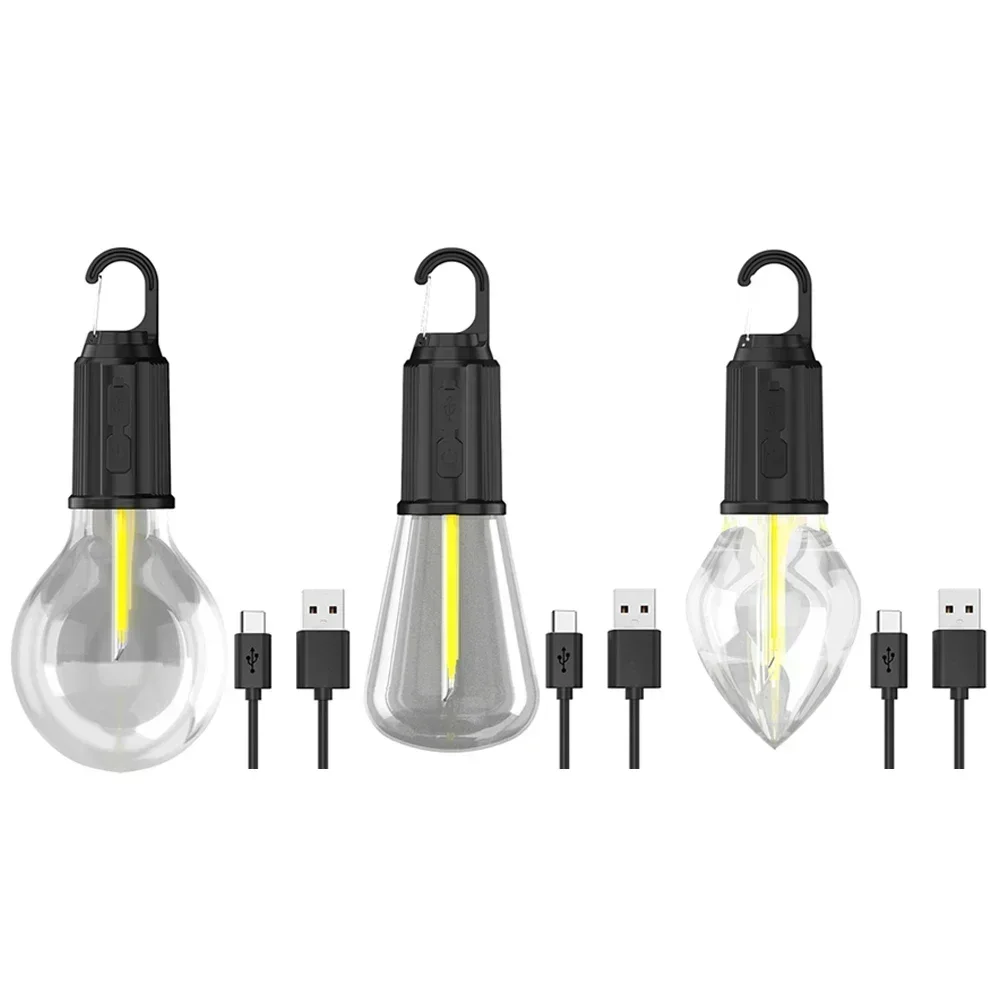Description Picture 6 of item1-10pcs LED Camping Light USB Rechargeable Atmosphere Portable Camping Light Tungsten Wire Tent Outdoor Emergency Bulb Light