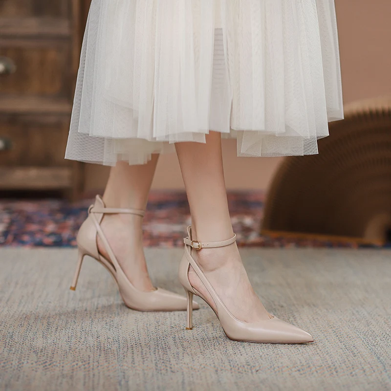 

Summer Sandals Sexy Pointed toe Women Heels Patent Leather Brand Sandals Elegant Woman High-heeled Sandals Wedding Shoes 6-8cmCM