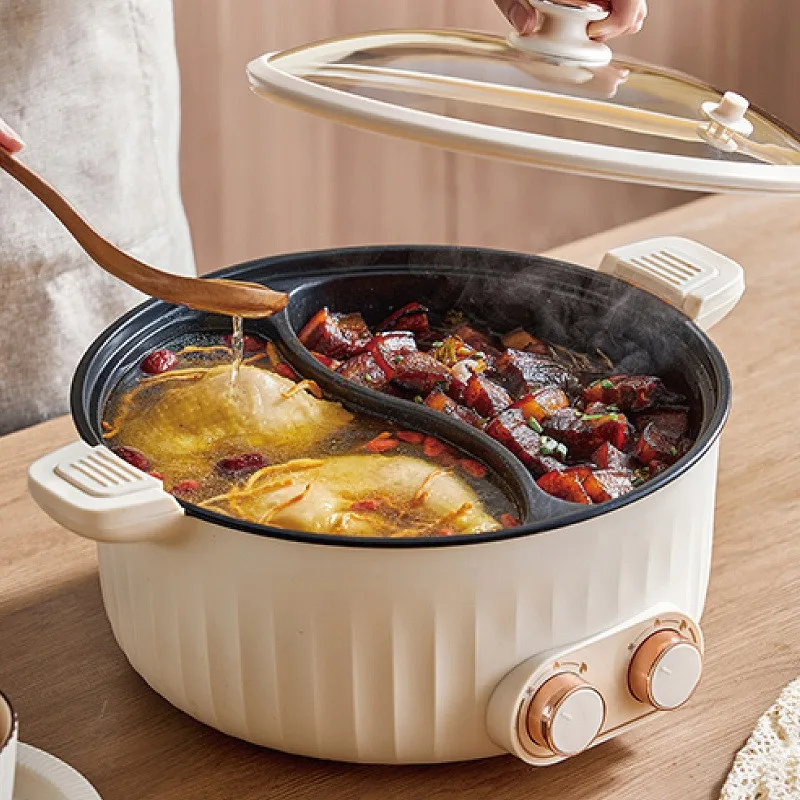 Haushalt Küchen Elektrischer Hot Pot Kocher 1.2L Multifunktionaler Kochtopf Trag Haushalt Küchen Elektrischer Hot Pot Kocher 1.2L Multifunktionaler Kochtopf Trag