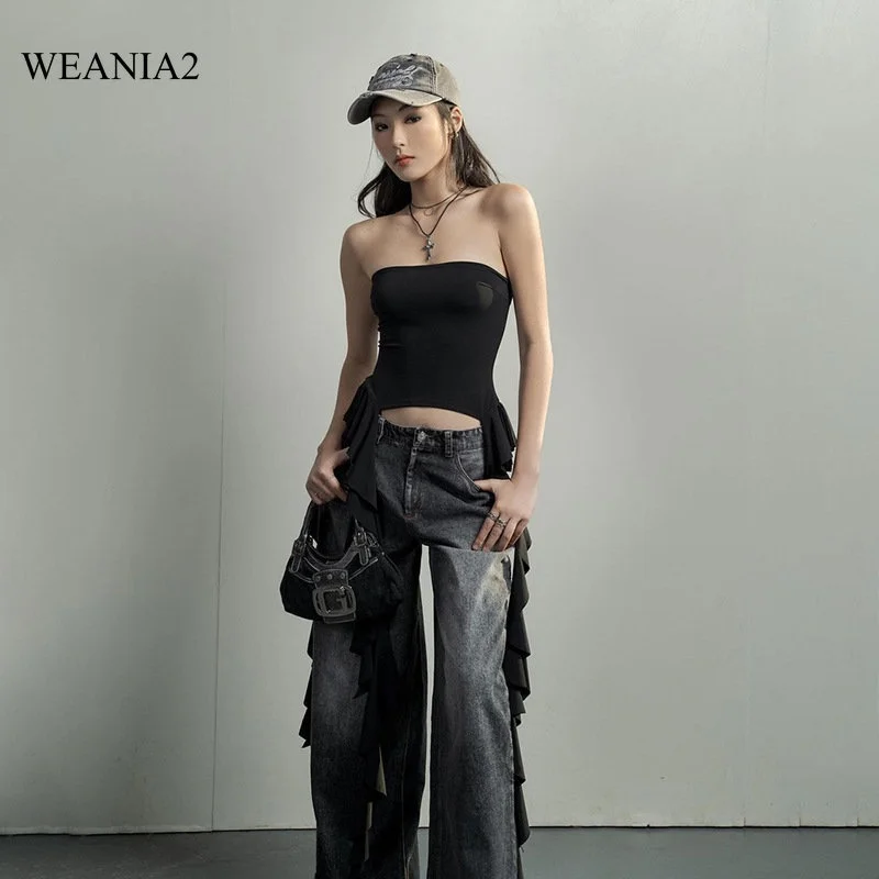 

Women Fashion Off Shoulder Slim-Fit Crop Tube Top