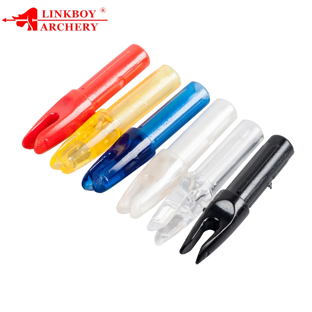 24pcs Arrow Nocks Plastic Nock For Carbon Shaft Id6.2mm Arrows Compound