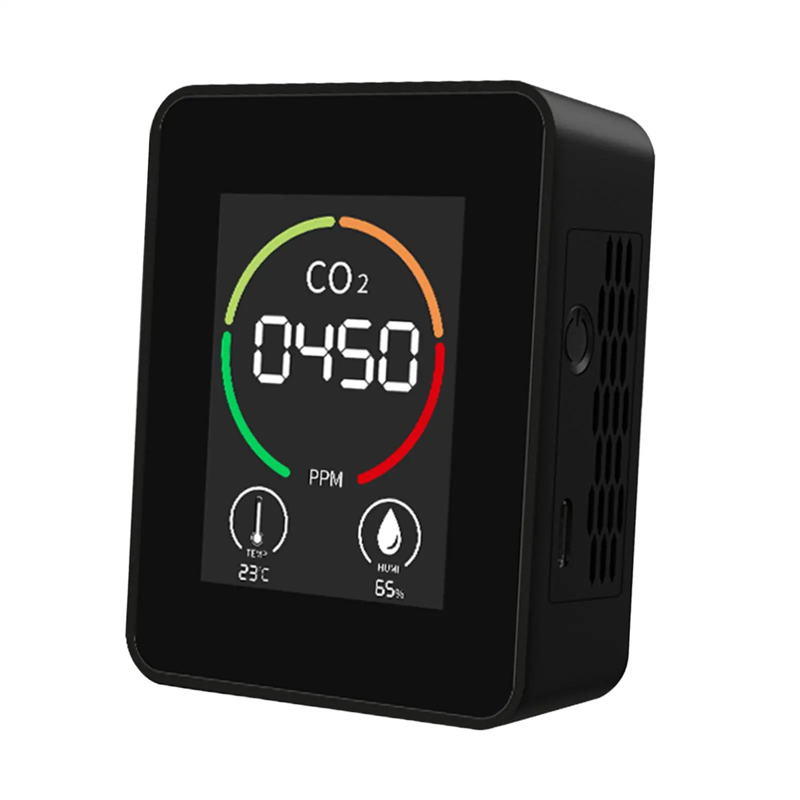 가정용 CO2 테스터 LED 디스플레이, 백라이트 포함, 정확한 온도 습도 모니터, 온실 가정 침실 야외 실내