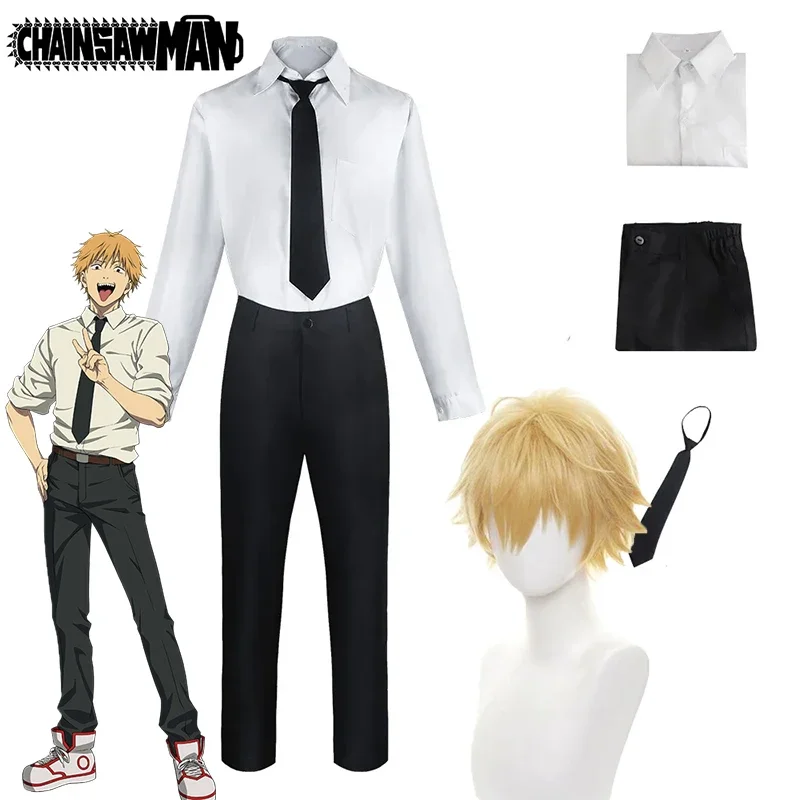 

Denji Cosplay Costume Anime Chainsaw Man Denji Cosplay Costumes Wig Public Safety Devil Hunter Halloween Cosplay Costume for Men