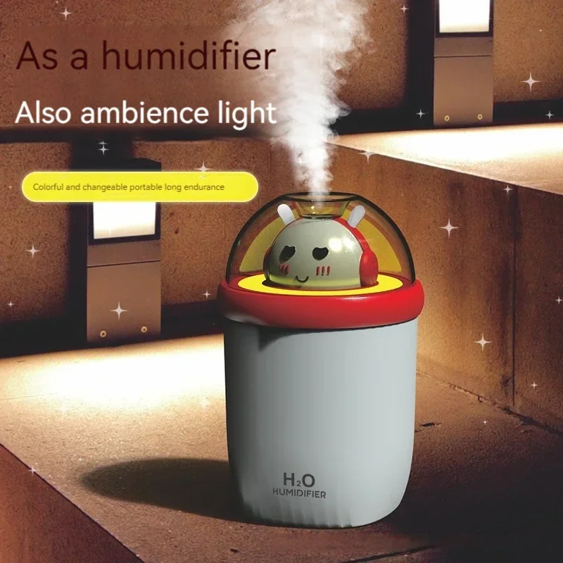 New Cute Fog Mini Aroma Diffuser Machine Colorful Ambient Light Silent Humidifier Car Home Bedroom Desktop