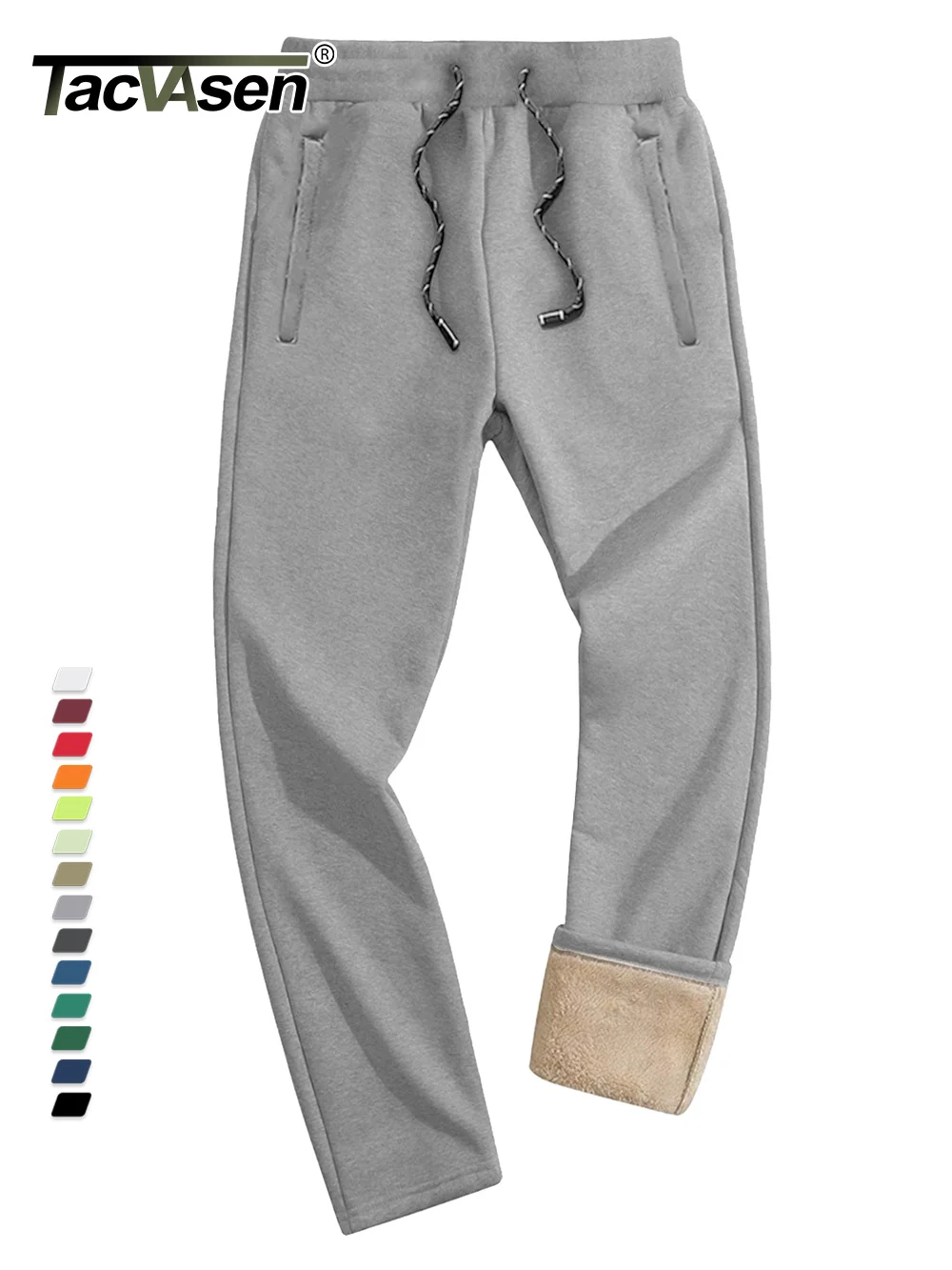 

Winter Thicken Warm Pants Men's Fleece Pants Heavyweight Sherpa Lined Sweatpants Running Jogger Pants With Drawstring