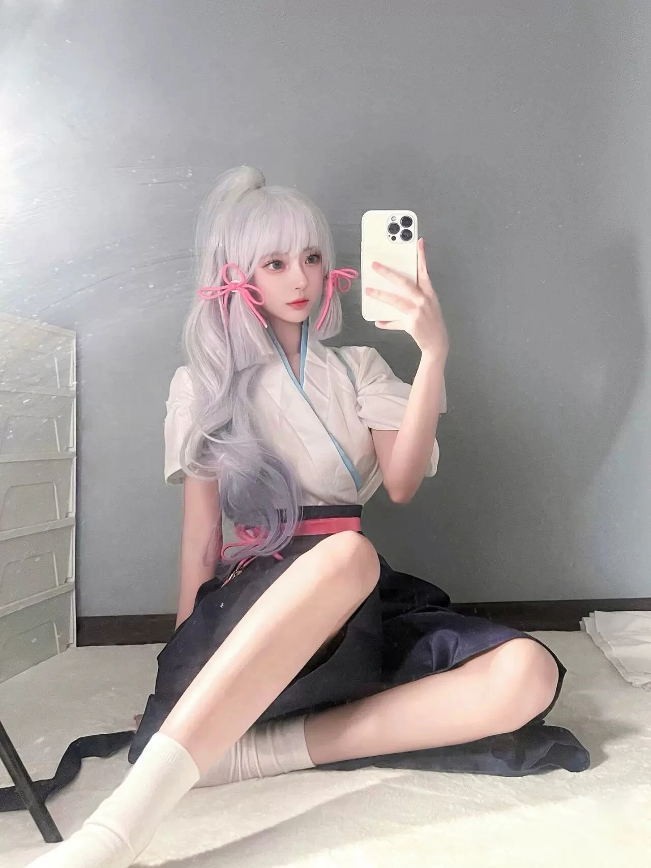 

Точечные товары Cos Genshin ударопрочная игра Кожа Косплей Белый Egret принцесса Kamisato Ayaka женский костюм
