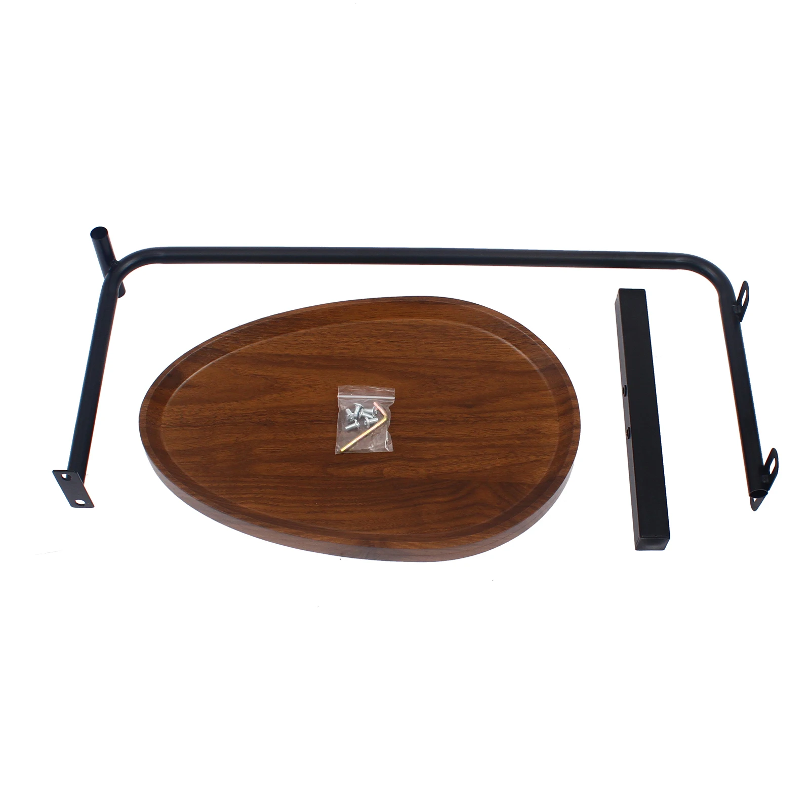 C Shaped End Table Couch Side Table Sofa Tray Table Coffee Table with Metal Frame for Livingroom Bedroom Office 5