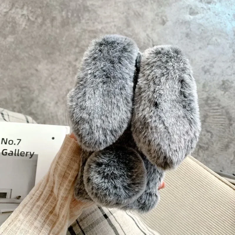 Luxurious Warm Plush Rabbit Fur Phone Case Cover