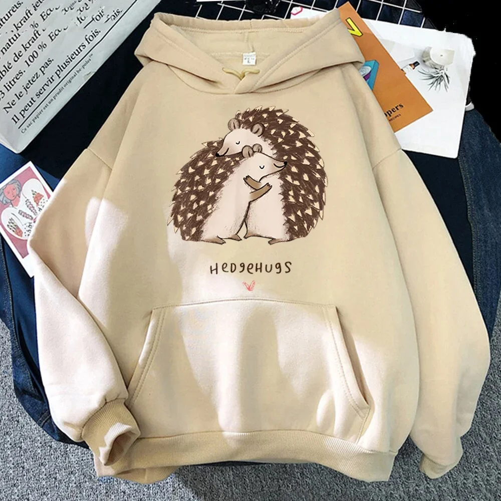 New Fall Winter Hoodie Unisex Harajuku Ulzzang Kawaii Funny Hedgehog Graphic Sweatshirt Hoodie 4