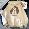 New Fall Winter Hoodie Unisex Harajuku Ulzzang Kawaii Funny Hedgehog Graphic Sweatshirt Hoodie 4