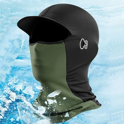 Summer Breathable Cycling Cap Anti-UV Balaclava Men Full Face Mask Bicycle Motorcycle Hat Mask Running Cooling Sport Gear
