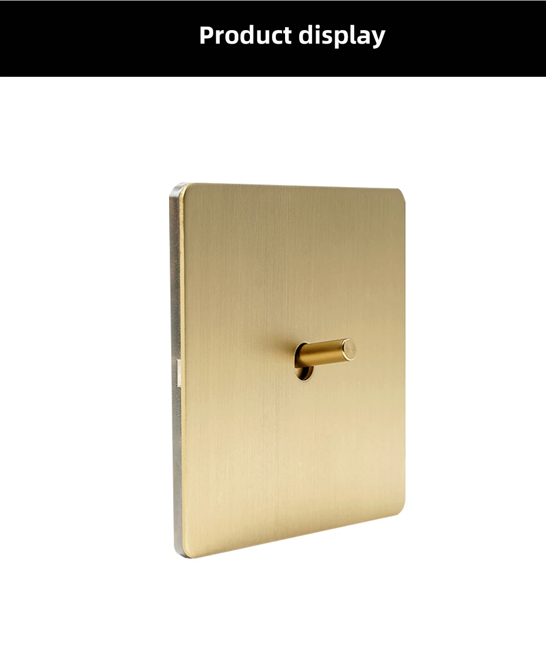 Wall lamp toggle retro switch panel 1-4 Gang2Way EU matte gold brushed stainless steel antique switch S19a105ff5ee1461f89bf9cce96a5b69ag