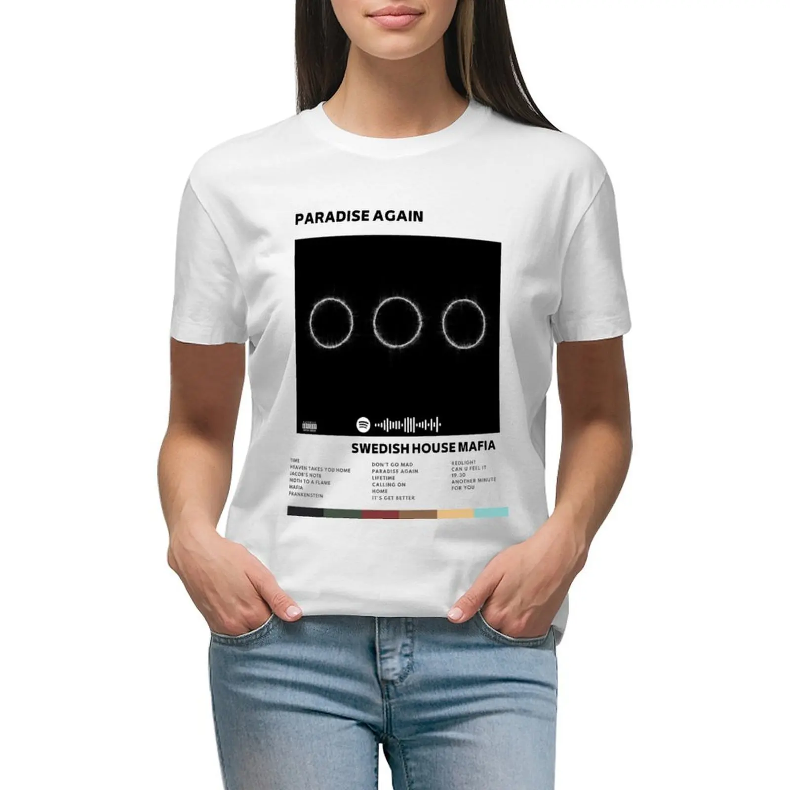 

Paradise Again Design T-shirt summer tops lady clothes funny workout shirts for Women loose fit