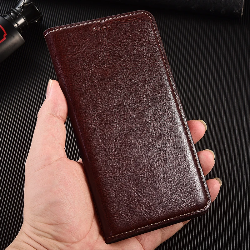 Flip Cover Leather Phone Covers For Samsung Galaxy A41 Crazy Horse