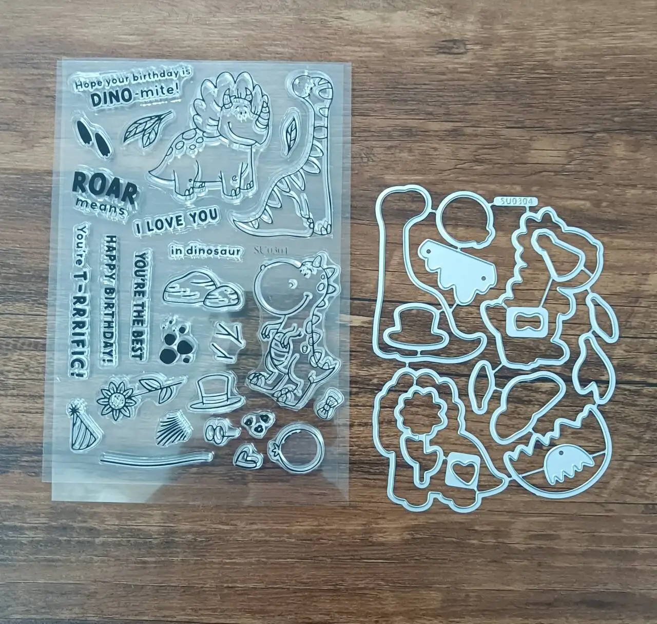 새로운 나무 버섯 나비 금속 커팅 다이 DIY 카드 만들기용 투명 스탬프 스텐실 스크랩북 공예 장식