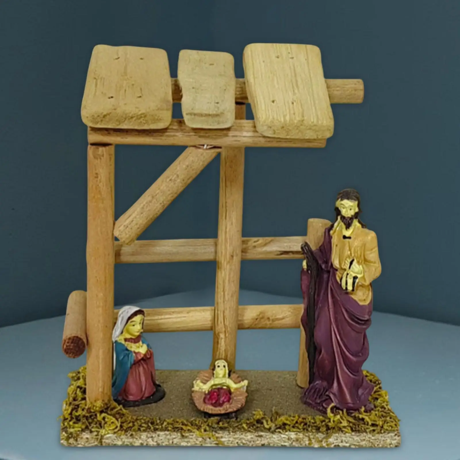 Christmas Nativity Scene Figurine, Sculpture, Holy Family Figurine, Nativity Manger Decor for Home, Office Desk